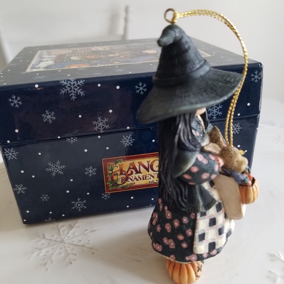 Lang & Wise 1998 Ceramic Ornaments Sherri Buck Baldwin Witch's Hat - Picture 6 of 10
